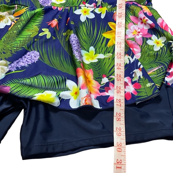 Tropical Floral Women's Swim One Piece - Picture 6 of 10